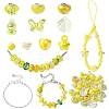 DIY Acrylic Beads & Brass European Style Bracelet Making Kits DIY-YW0012-21D-1