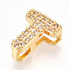 Brass Micro Pave Cubic Zirconia Charms KK-N254-217G-T-2