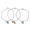 3Pcs 3 Styles Natural & Synthetic Mixed Gemstone Chips Wish Bottle Pendant Necklaces Set NJEW-FZ00013-5
