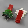 Cute Christmas Acrylic Alligator Hair Clips PHAR-WH0013-03B-2