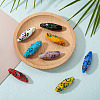 8Pcs 8 Colors Handmade Gold Sand Lampwork Beads Strands LAMP-TA0002-26-5