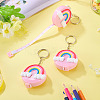 3Pcs Plastic Mini Tape Measure Pendant Keychain KEYC-TADJ0001-04-4