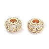 Brass with Cubic Zirconia Beads KK-P271-16G-1