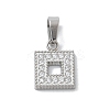 Ion Plating(IP) 304 Stainless Steel Micro Pave Cubic Zirconia Pendants STAS-Z107-06P-02-1