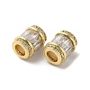 Brass Micro Pave Cubic Zirconia European Beads KK-F872-03G-2