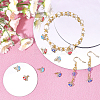 12Pcs 3 Colors Brass Micro Pave Cubic Zirconia Pendants ZIRC-AR0001-12-2