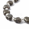 Natural Pyrite Beads Strands G-E590-02-3