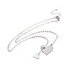 Non-Tarnish 302 Stainless Steel Heart Puzzle Pendant Lariat Necklaces LS-NJEW-I118-01P-2