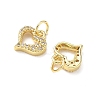 Brass Micro Pave Cubic Zirconia Pendants KK-I379-15G-01-2