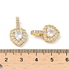 Brass Micro Pave Cubic Zirconia Pendants KK-Z139-05G-03-3