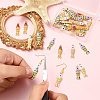 40Pcs 5 Colors Alloy Enamel Pendants ENAM-CJ0007-46-4