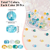 140Pcs 7 Style Electroplate Transparent Glass Beads Strands EGLA-SC0001-22-2