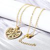 Brass Micro Pave Colorful Cubic Zirconia Tree of Life Heart Pendant Necklaces for Women NJEW-D311-01B-G-3