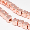 Electroplate Non-magnetic Synthetic Hematite Beads Strands G-Q465-41RG-3