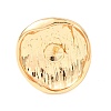 Flat Round Brass Cuff Ring Components KK-G551-05G-2