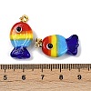 Handmade Lampwork Pendants X1-LAMP-A007-01G-05-3