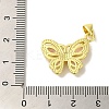 Brass with Glass Pendants KK-Z042-01G-03-3