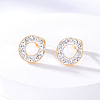 Elegant Round Circle Brass Stud Earrings NB2152-2