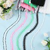 25M Nylon Elastic Pleated Lace Trim OCOR-CY0001-13E-5