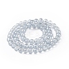 Transparent Electroplate Glass Beads Strands EGLA-F151-PL03-2