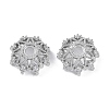 Brass Micro Pave Cubic Zirconia Beads Caps LS-KK-B087-16B-P-1