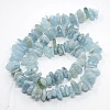 Natural Aquamarine Chips Beads Strands G-J107-10-2