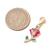 5Pcs Valentine's Day Alloy Enamel Pendant Decorations HJEW-JM02758-4