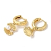 Rack Plating Brass Micro Pave Clear Cubic Zirconia Hoop Earrings EJEW-B062-37G-2