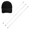 3Pcs 3 Styles 304 Stainless Steel Baseball Cap Chain Set AJEW-TA00027-2