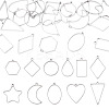 22Pcs 11 Styles 304 Stainless Steel Pendants STAS-TA0003-20-2