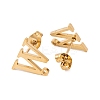 Ion Plating(IP) 304 Stainless Steel Stud Earrings FIND-Q103-01W-G-2