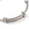 Adjustable 304 Stainless Steel Charm Bangles BJEW-F326-03P-3