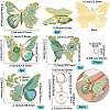 DIY Alloy Enamel Butterfly Pendants Keychain Making Kits DIY-SP0003-10C-2