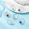 Shell Pearl with Copper Wire Finger Rings RJEW-JR00980-1