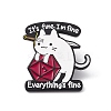 Cat with Word Alloy Brooch for Backpack Clothes JEWB-M024-02B-C-1