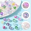 180Pcs 9 Colors Transparent Spray Painted Crackle Glass Beads GLAA-FS0002-44-2