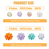 120Pcs 8 Styles  Flower Resin Cabochons MRMJ-FH0001-30-2