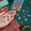 36Pcs 9 Styles Christmas Theme Alloy Enamel Pendants FIND-FH0010-15-3
