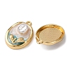Light Gold Tone Alloy Enamel Pendants ENAM-B028-30KCG-02-2