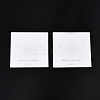 Rectangle Cardboard Jewelry Display Cards CDIS-N002-006-1