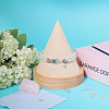6Pcs 3 Styles 925 Sterling Silver Column Chandelier Component Links with 1Pc Double Sided Suede Fabric Silver Polishing Cloth FIND-GO0003-60-5