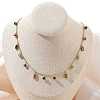 304 Stainless Steel Pave Colorful Cubic Zirconia Flat Round Rectangle Pendant Bib Necklaces NJEW-C114-03G-3