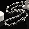 Brass Twisted Cable Chain Necklaces with OT Clasps for Men Women NJEW-G160-11P-2