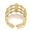 Ion Plating(IP) 304 Stainless Steel Synthetic Turquoise Cuff Rings G-Z056-05G-05-3