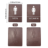 Acrylic Bathroom Sign Stickers DIY-GF0002-48-2