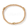 Round and Heart Brass Beaded Stretch Bracelets for Women Jewelry Accessories GV4770-2-1