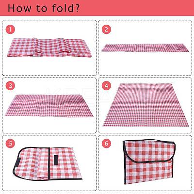Portable Tartan Patern Non Woven Picnic Mat JX572C-01-1