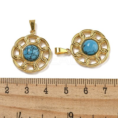 Synthetic Turquoise Pendants STAS-U024-15G-01-1
