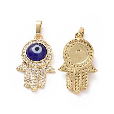 Brass Micro Pave Cubic Zirconia Pendants ZIRC-F136-03G-01-1