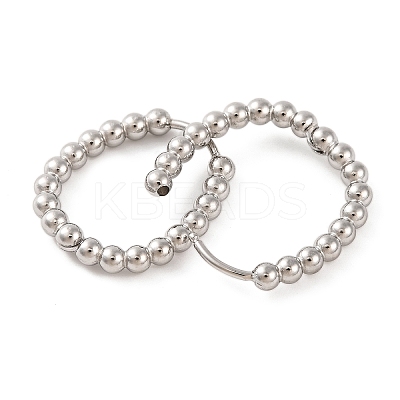 Non-Tarnish 304 Stainless Steel Hoop Earrings EJEW-G395-27P-1